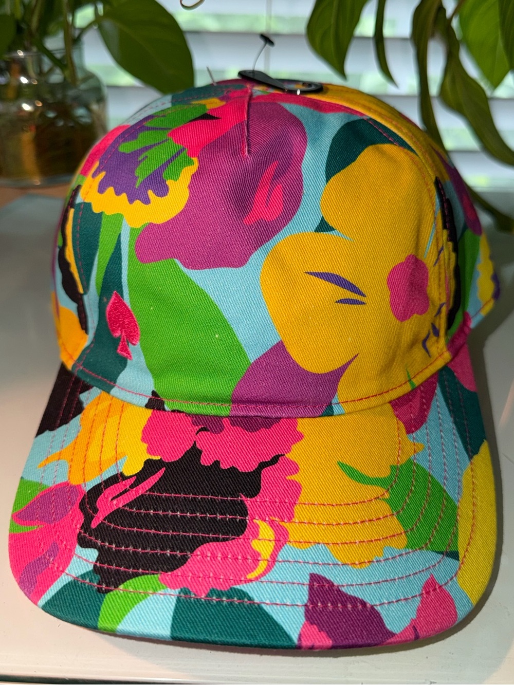 kate spade Floral Baseball Cap in Yellow, Pink, Green, Blue